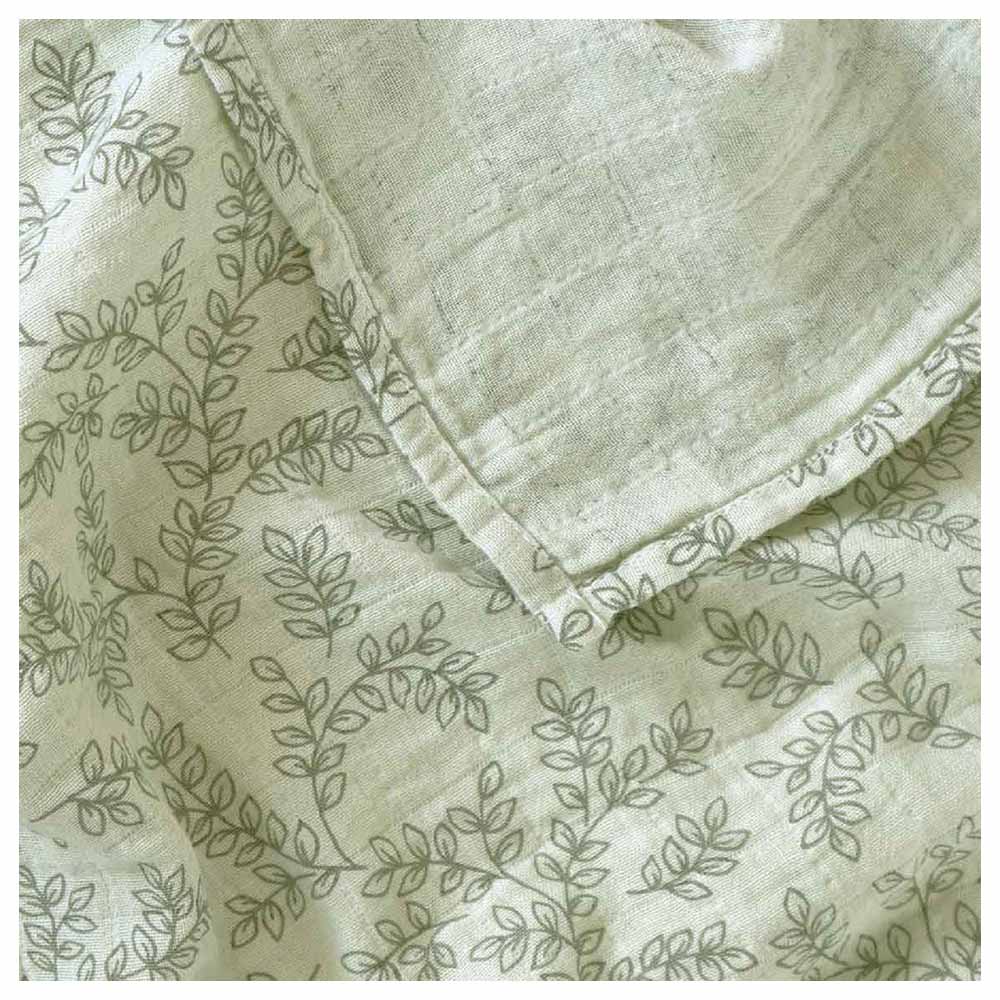 A little Lovely Company Muslin Cloth Set of 2 Leaves - Sage