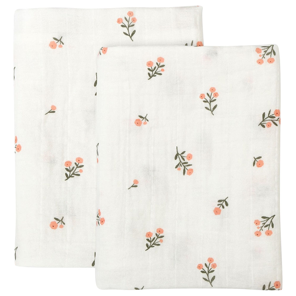 A little Lovely Company Muslin Cloth Little Flowers Set of 2