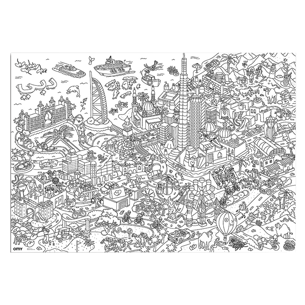 OMY - Dubai Giant Coloring Poster