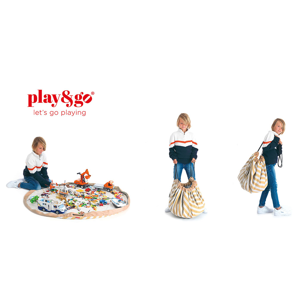 Play & Go - Playmat & Storage Bag - Stripes Mustard