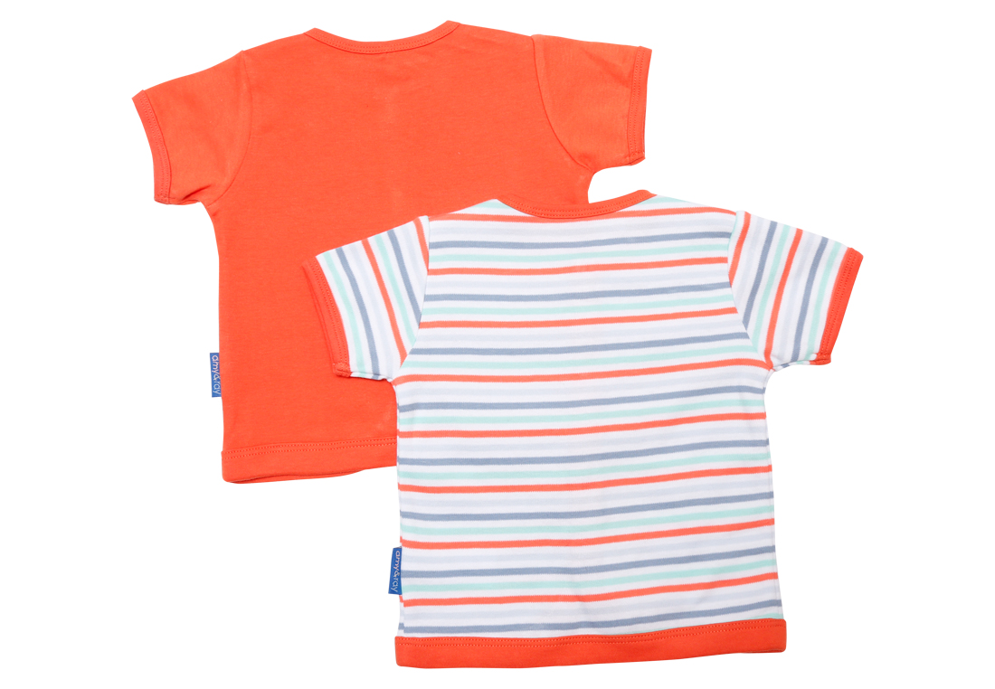Amy & Ray, Boys Front Open Vest Half Sleeve 2 Pack