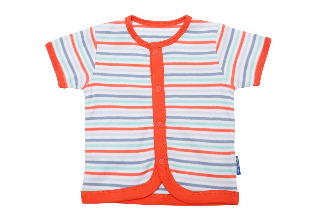Amy & Ray, Boys Front Open Vest Half Sleeve 2 Pack