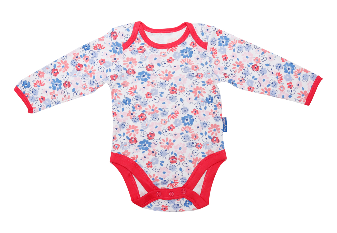 Amy & Ray Girls Full Sleeves Body Suit - Pack of 2