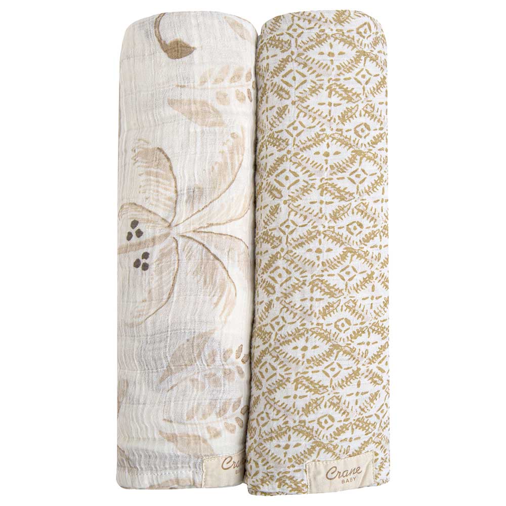 Crane Baby - Kendi Swaddle Wraps - Pack of 2
