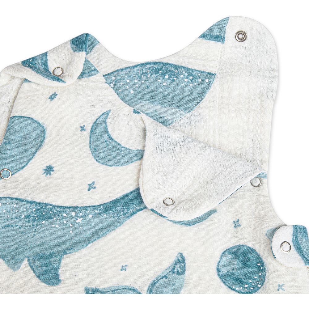 Crane Baby - Caspian Wearable Blanket - Muslin Whale Print