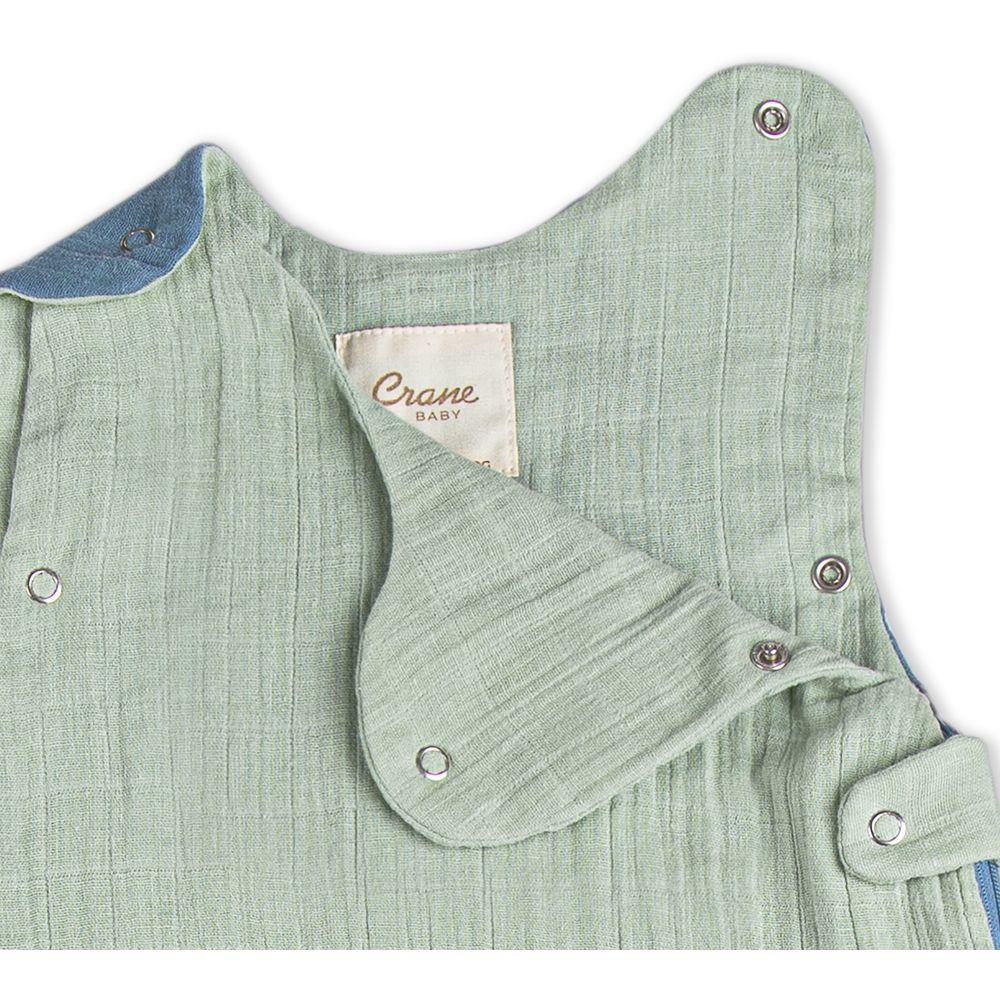 Crane Baby - Wearable Blanket - Riverstone & Evergreen