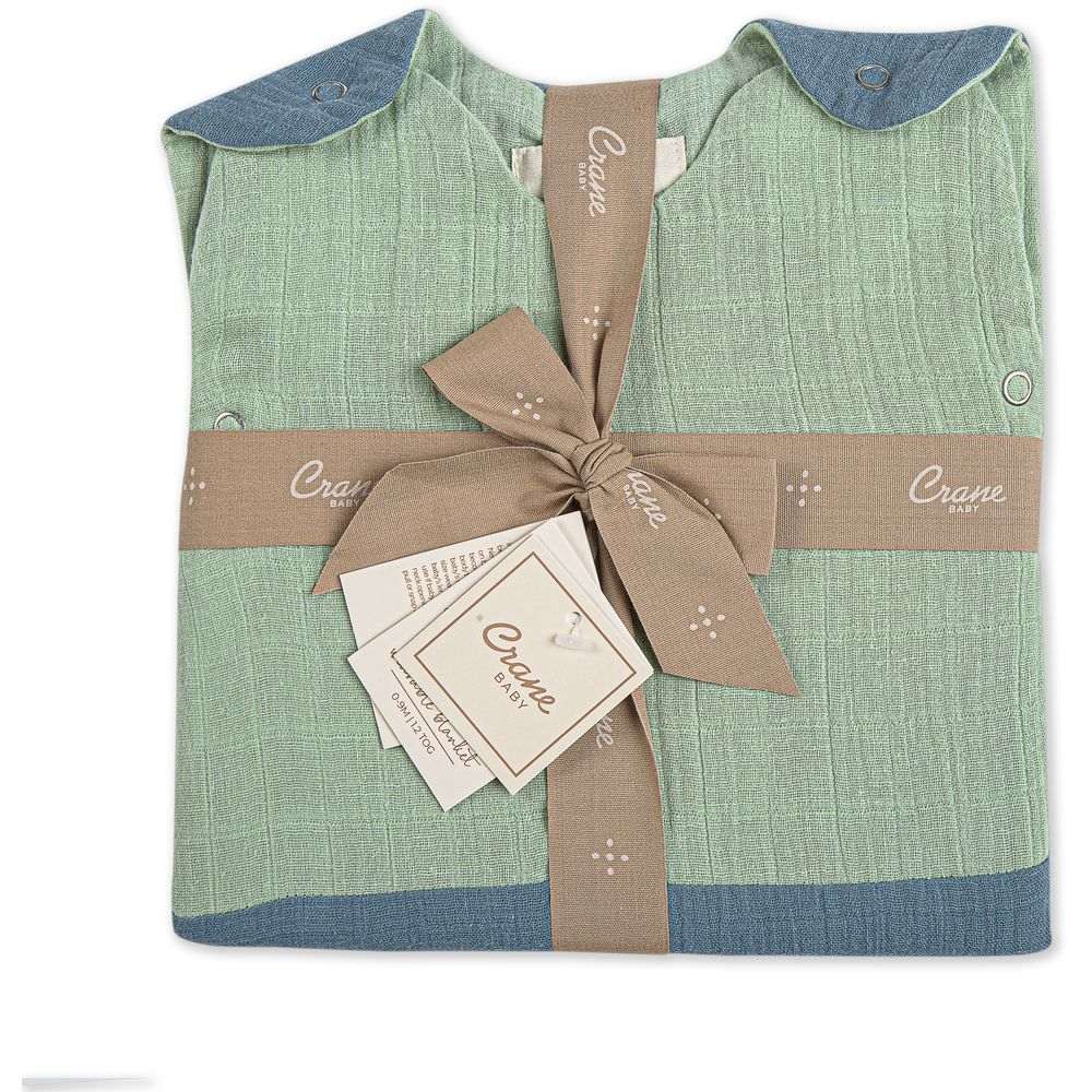 Crane Baby - Wearable Blanket - Riverstone & Evergreen
