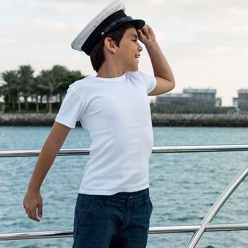 Carter & White Exclusive Junior Crew Neck Duo, - White