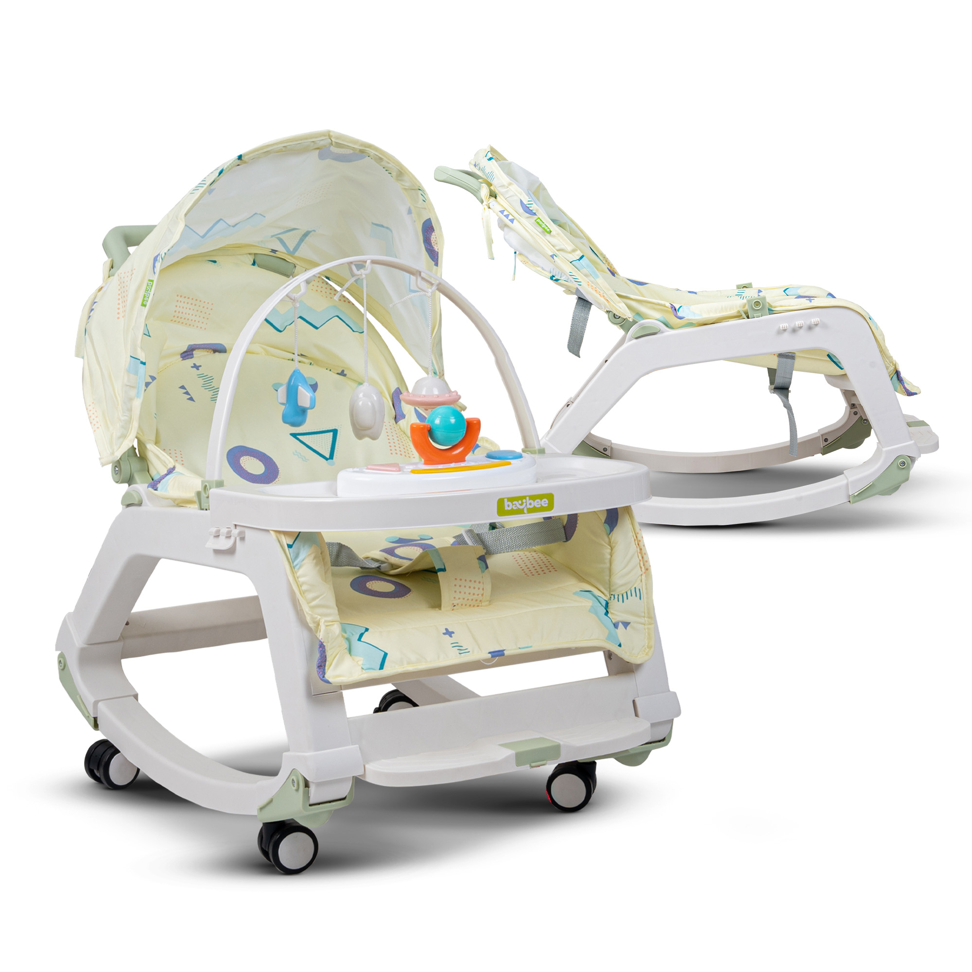 Buy Baybee 5-In-1 Baby Rocking Chair Green in KSA Mumzworld