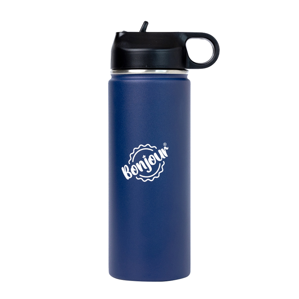 Buy Bonjour Sip Box Stainless Steel Water Bottle Navy Blue