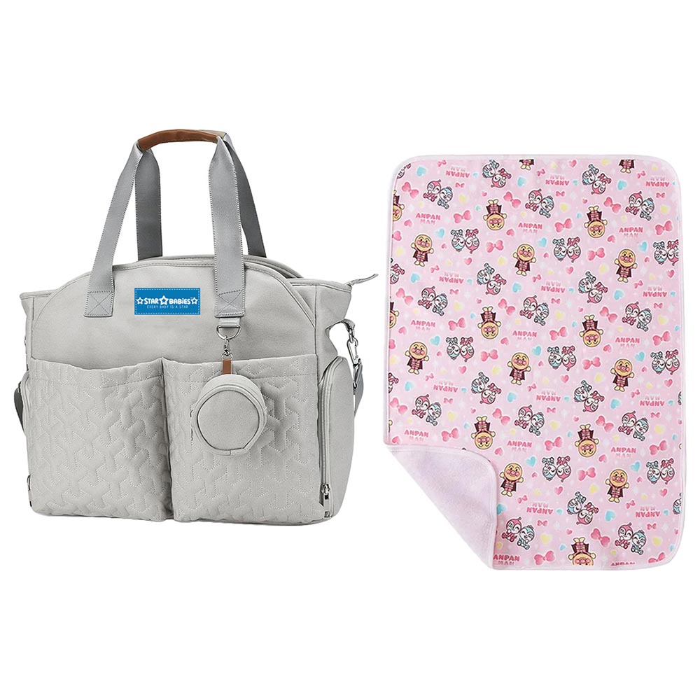 Star Babies Diaper Portable Bag With Reusable Changing Mat