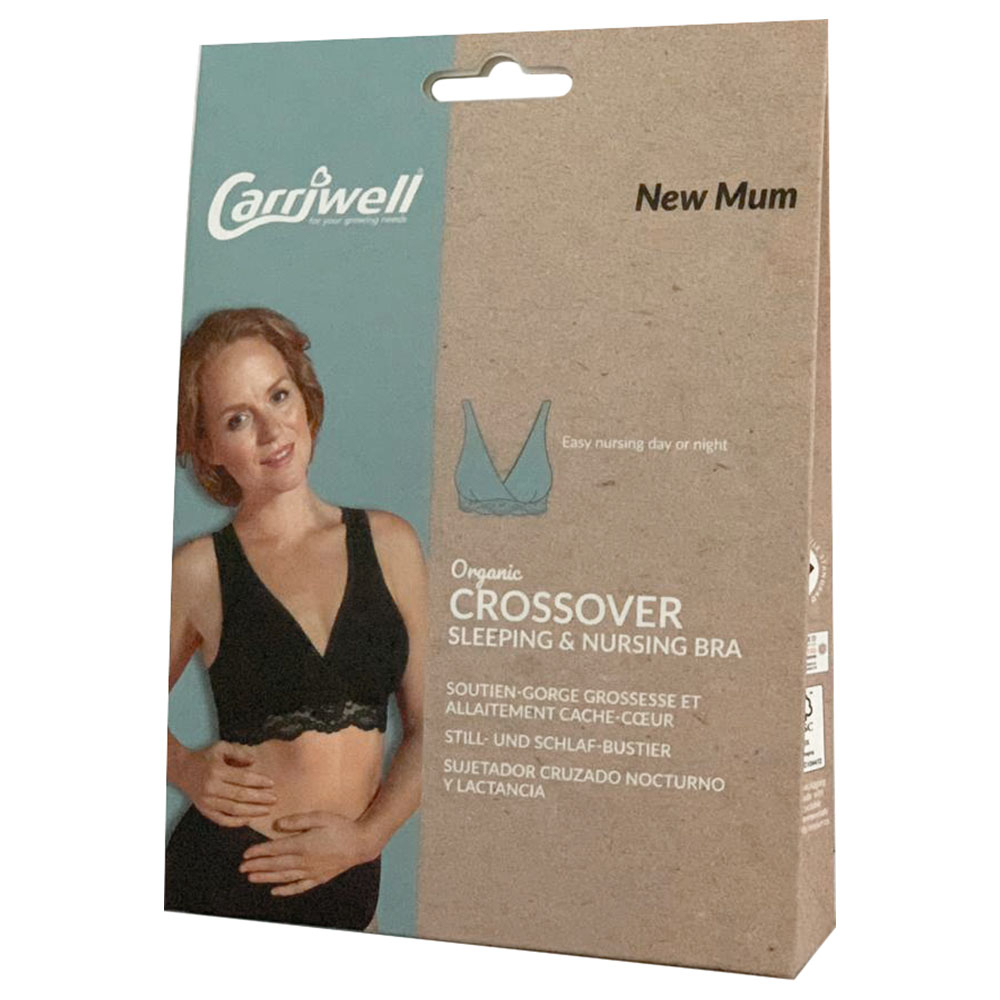 Carriwell - Crossover Sleeping & Nursing Bra - Black