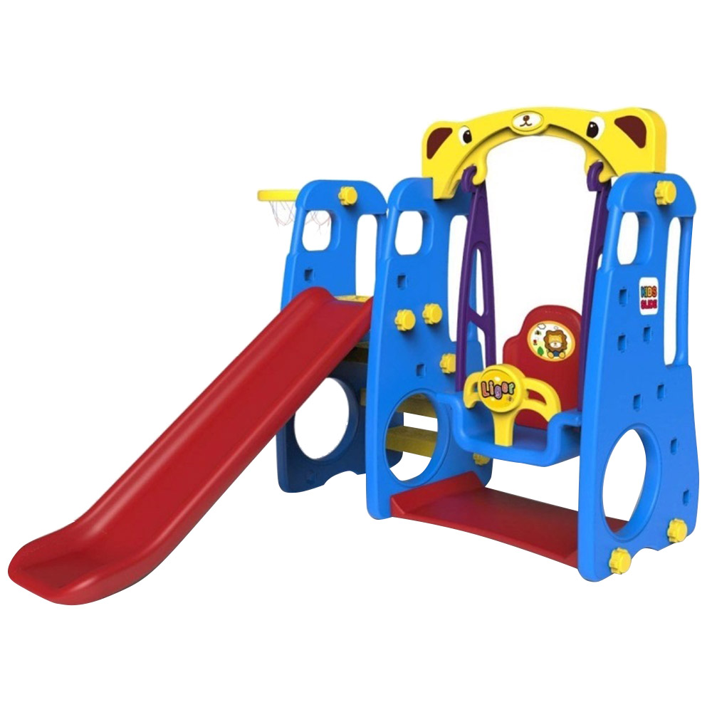 Factual Toys 4In1 Indoor Playset Slide With Swing Activity