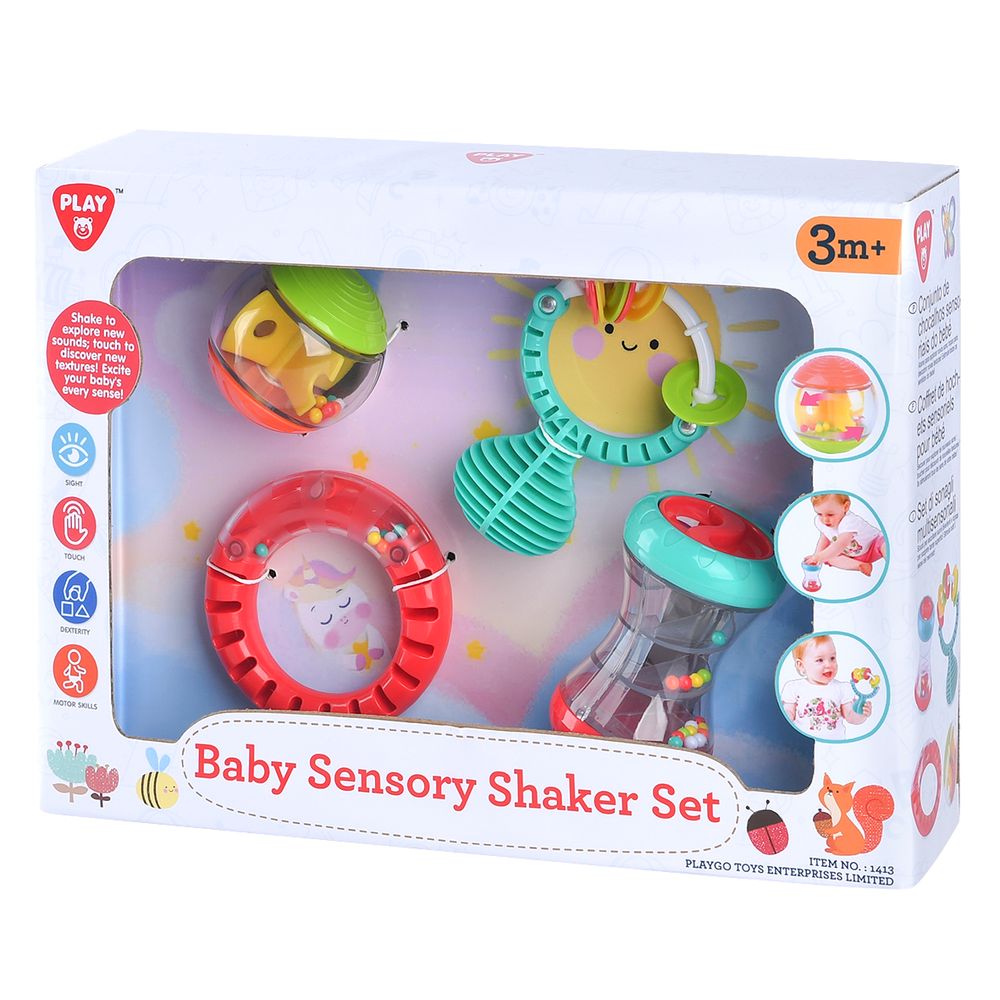 Buy PlayGo - Baby Sensory Shaker Toy Set - 4 Pcs in UAE | Mumzworld