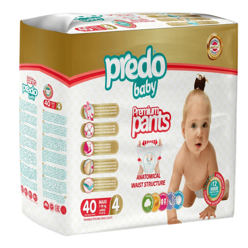 Buy Predo Baby Premium Diaper Pants Maxi Size 4, 7-18kg Pack of 40  Online Mumzworld