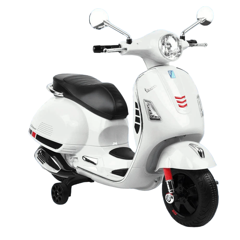 Buy Amsham - Vespa Electric Ride On Scooter Bike - 12V - White in