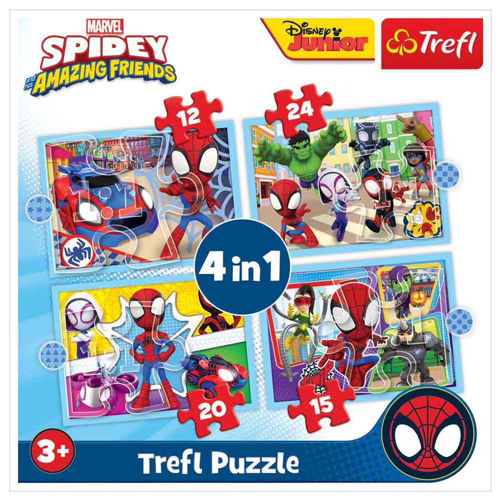 Buy Trefl Puzzle - 4-In-1 Spidey & His Amazing Friends Spidey's Team ...