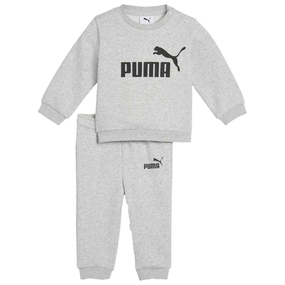Buy Puma 2pc-Set Minicats ESS Crew Set Light Grey in KSA