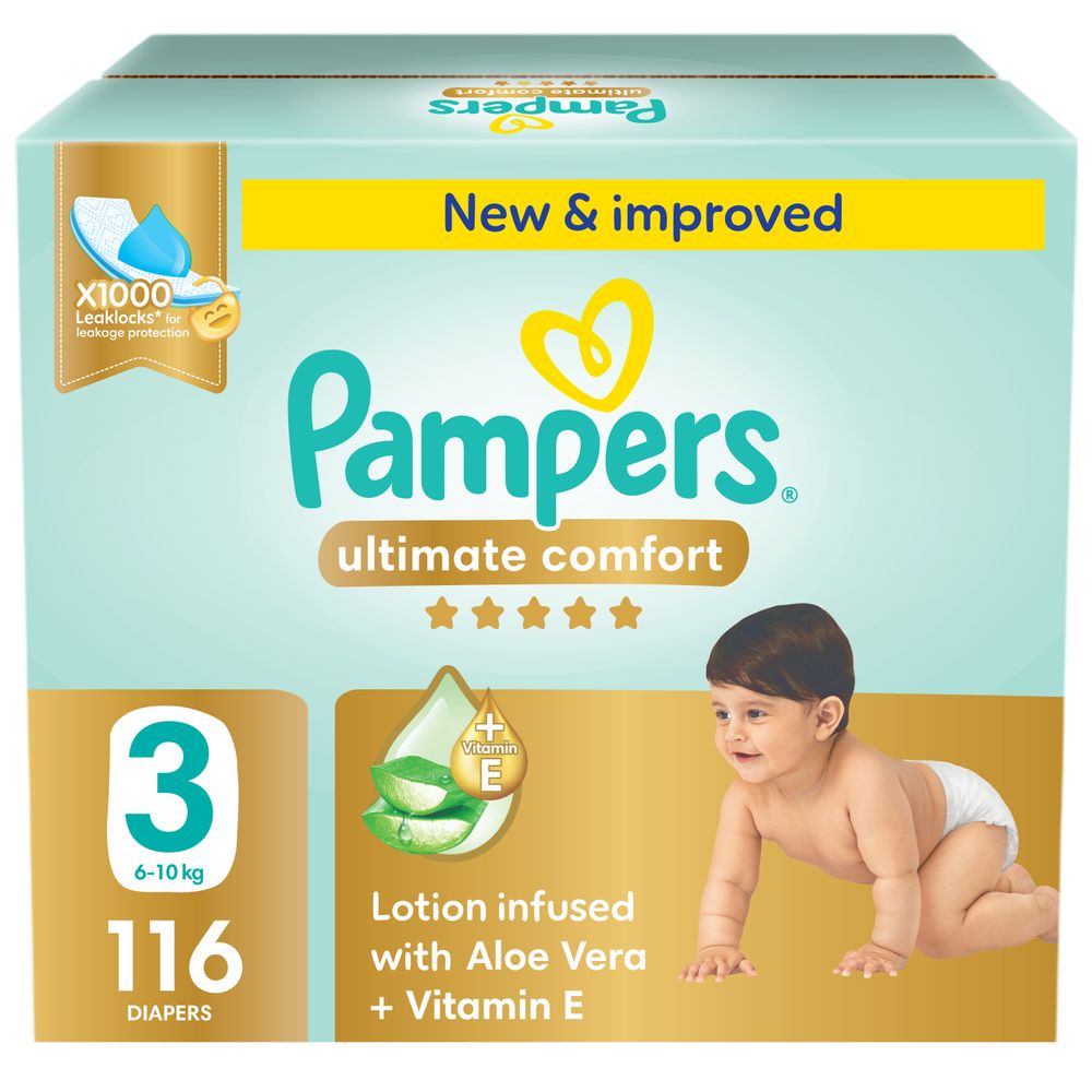 Buy Pampers Ultimate Comfort Taped Diapers Giant Saving Box