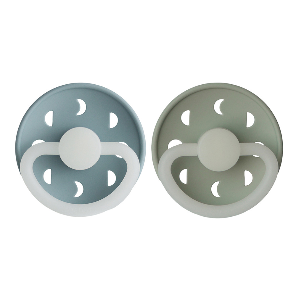 Buy Frigg - Moon Phase Silicone Baby Pacifier - Stone Blue Night/Sage ...