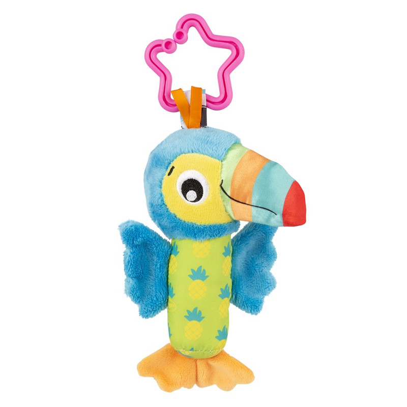 Buy Playgro Clipsy Tamika Toucan Squeak Hanging Toy in UAE