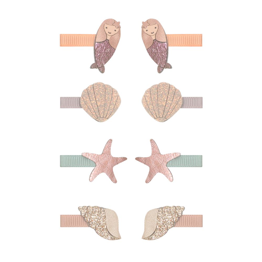 Buy MiMi & LULA - Mermaid Mini Clips - Peach - 8 Pcs Online