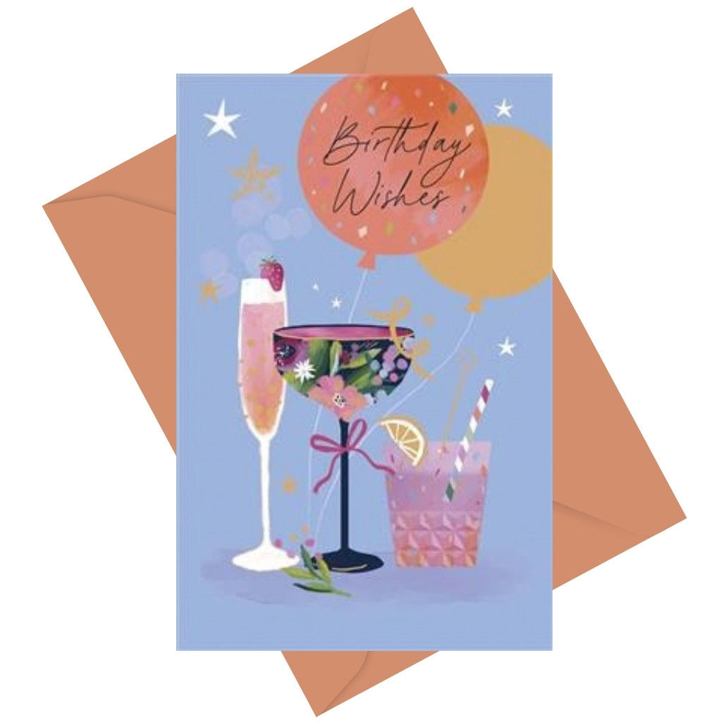 Buy Birthday Card Balloons and Cocktails Design | Birthday Wishes ...