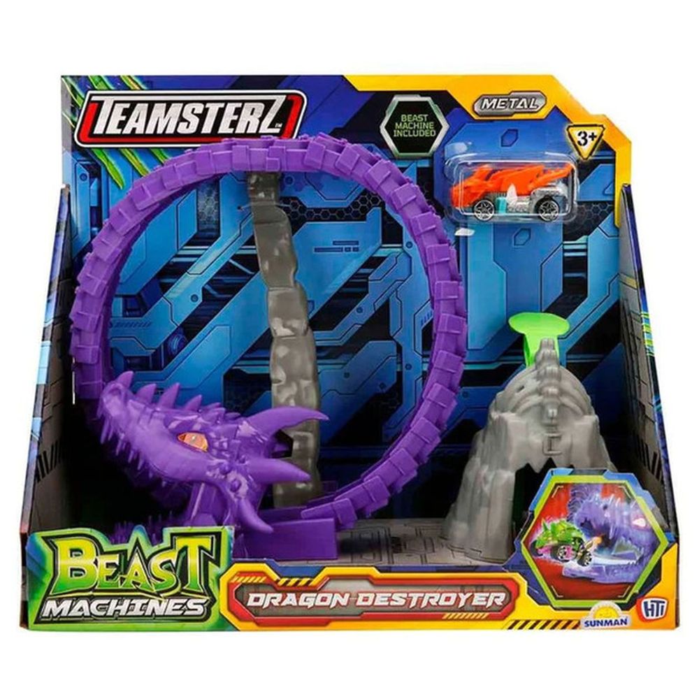 Buy Teamsterz - Dragon Destroyer With 1 Car - 3-Inch in UAE | Mumzworld
