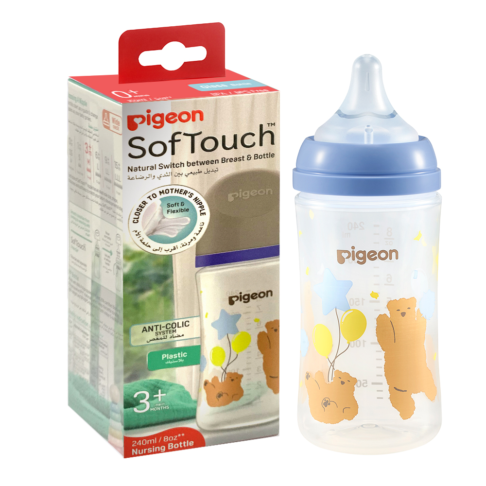 Buy Pigeon Softouch Wide Neck Feeding Bottle Bear 240 ml