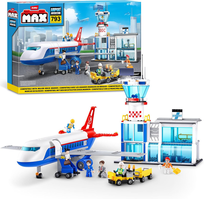 Buy Zuru - Max Adventure Airport Building Blocks Playset - 793 Pcs