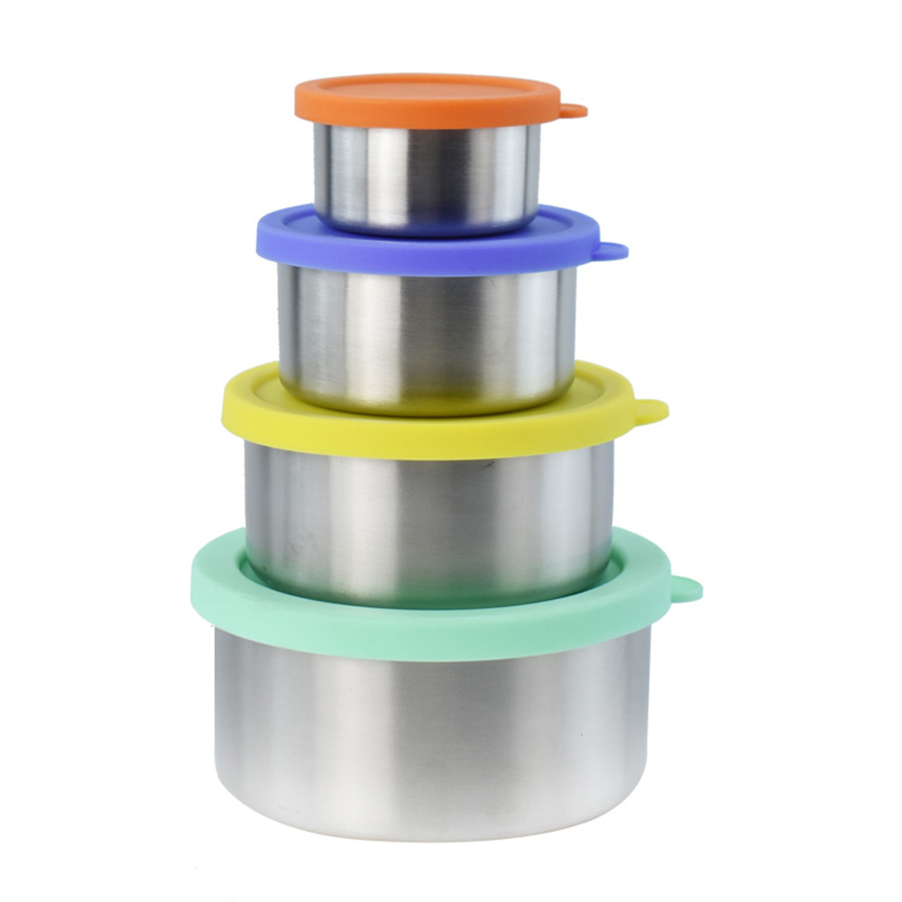 Buy Tiny Tots - Stainless Steel Snack Containers - 4pcs in UAE | Mumzworld