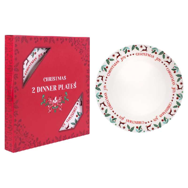 Rsw Christmas Joy Dinner Plates 2pcs