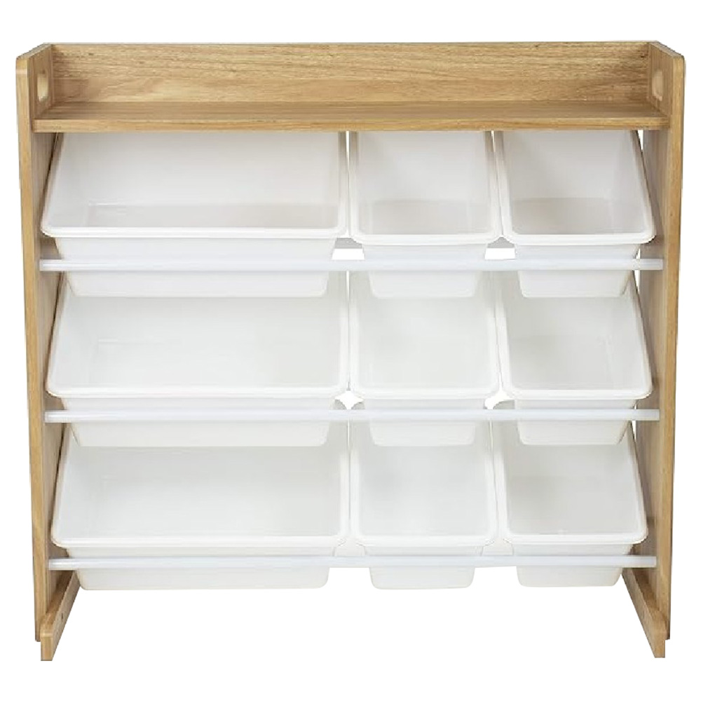 Homesmiths Wooden Toy Organizer w/ Shelf & 9 Storage Bins