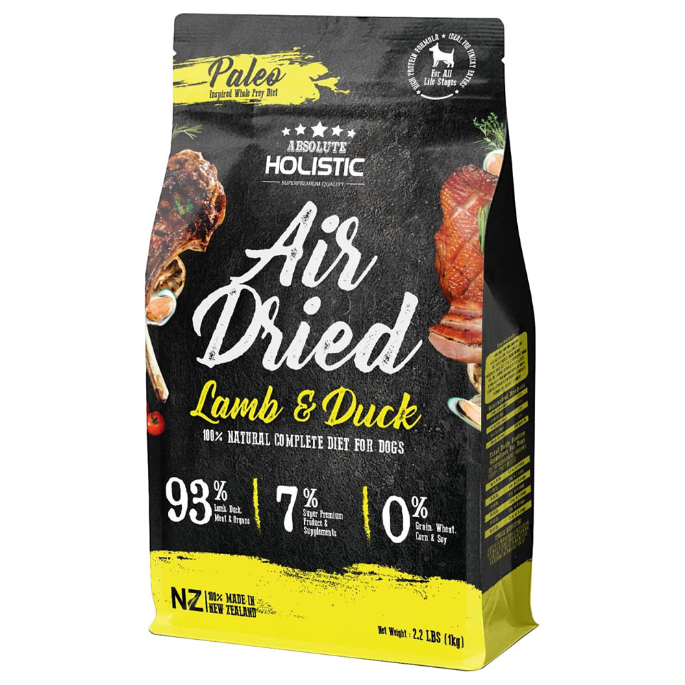 Absolute Holistic Air Dried Dog Diet Lamb & Duck 1 Kg