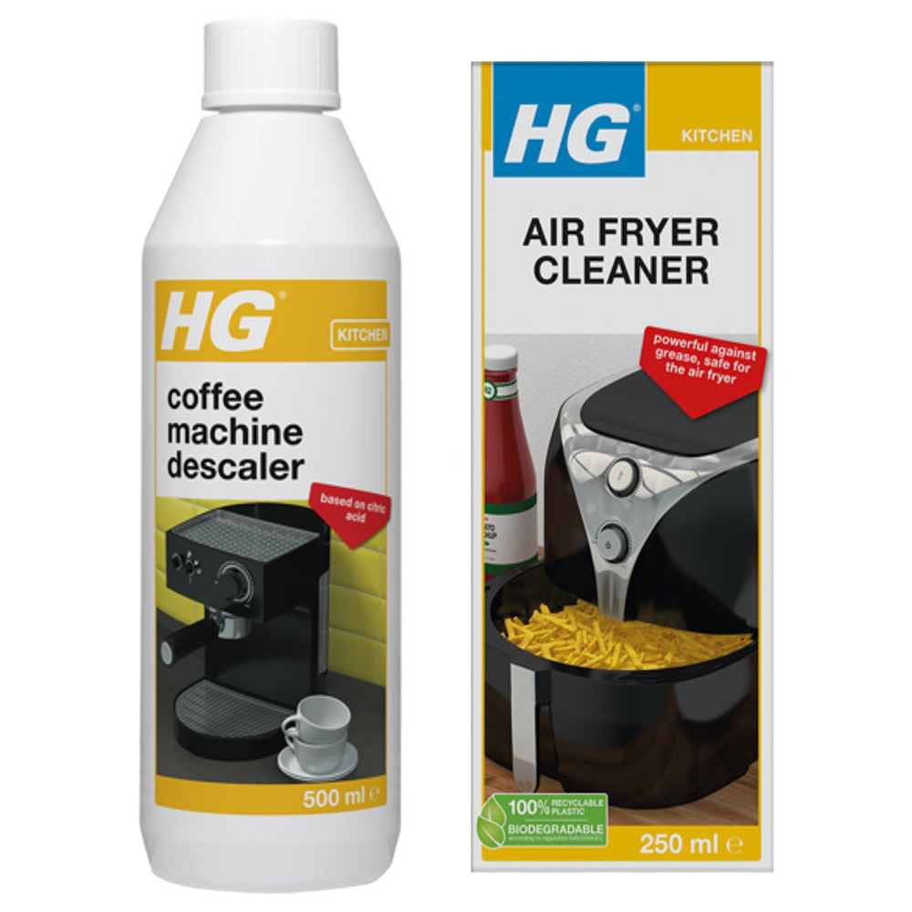 HG Coffee Machine Descaler 500ml w/ Air Fryer Cleaner 250ml