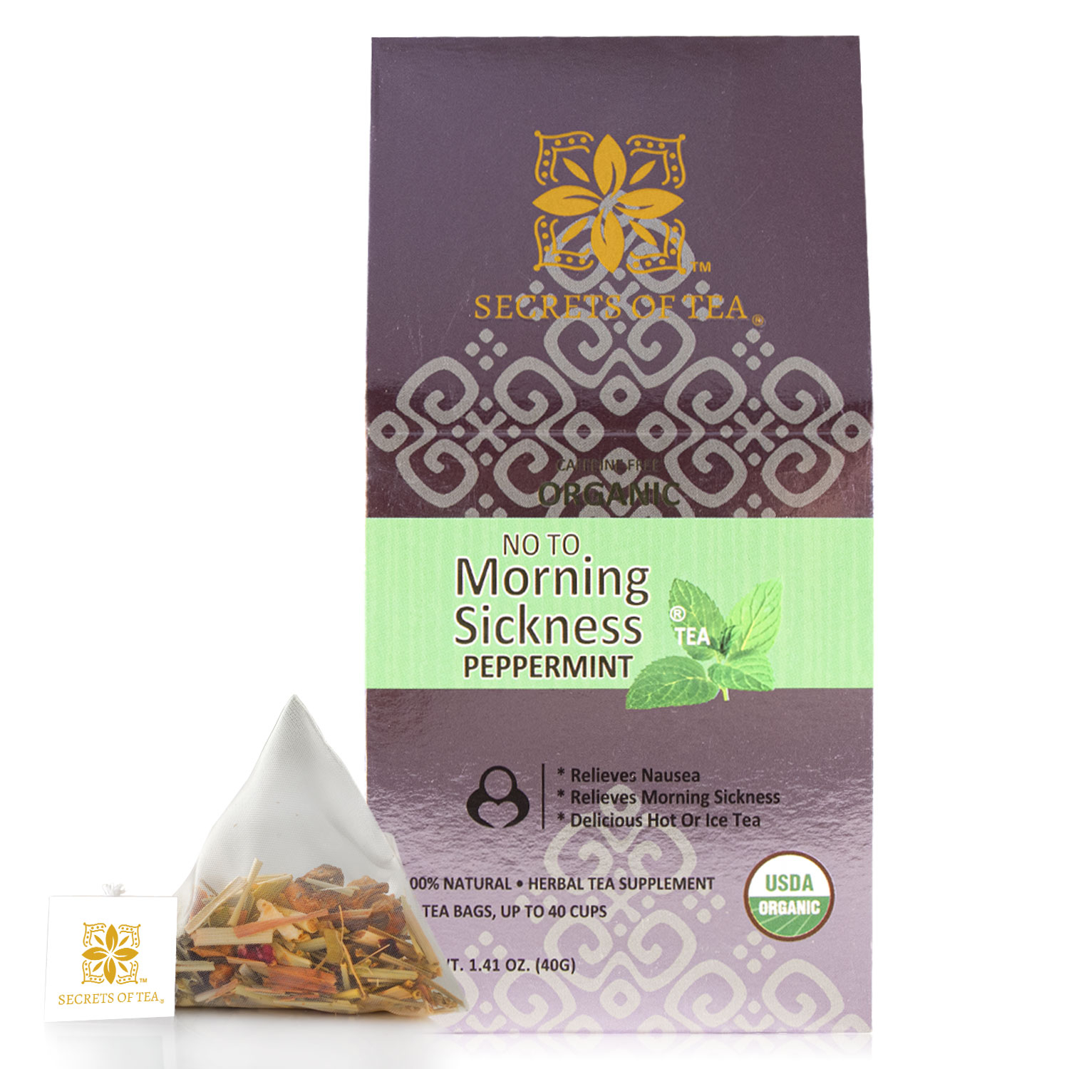 Secrets Of Tea Morning Sickness Tea Peppermint 40G