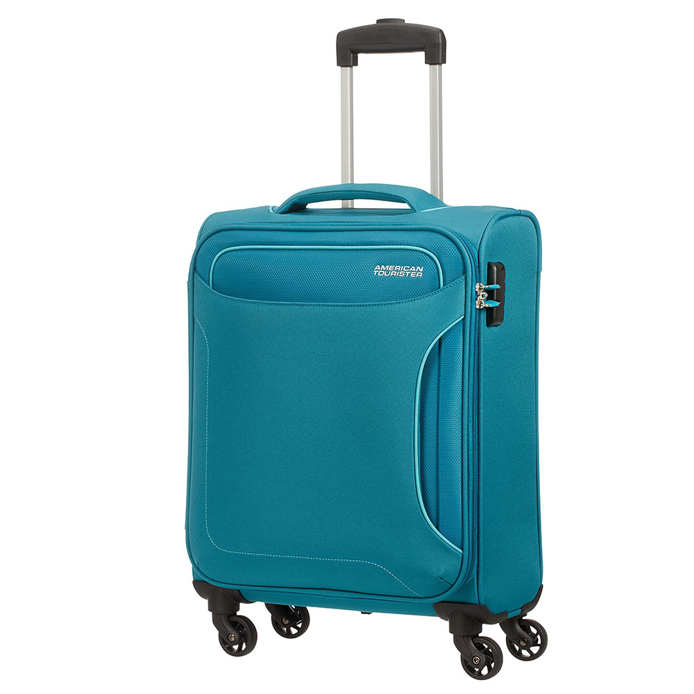 American Tourister Holiday Spinner Soft Cabin Luggage Bag 55cm Teal