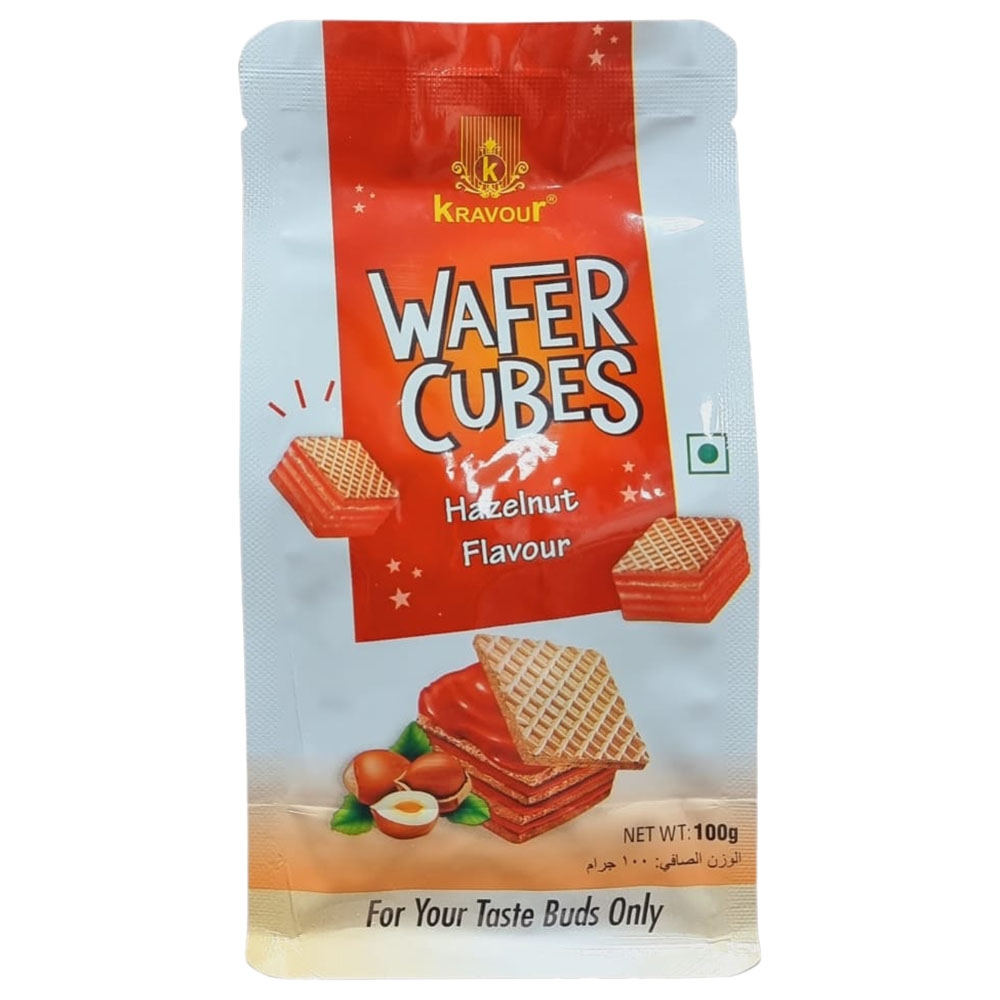 Buy Kravour - Wafer Cubes - Hazelnut - 100g in UAE | Mumzworld