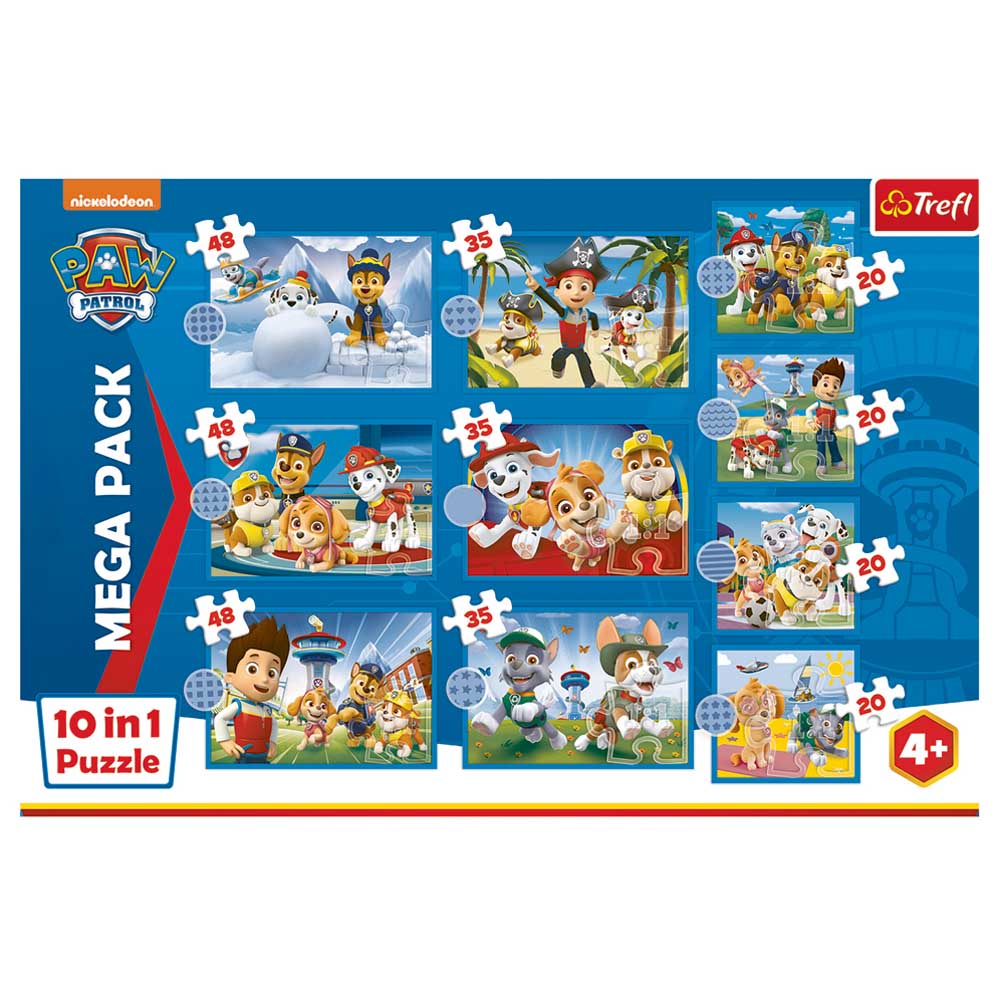 Buy Paw Patrol - 10-In-1 Reliable Paw Patrol Team Puzzle - 329pcs in ...