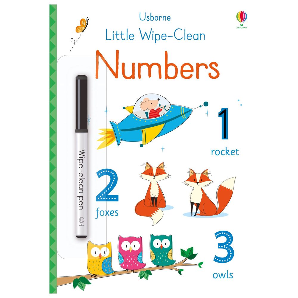 Buy Usborne Books - Little Wipe-Clean - Numbers in UAE | Mumzworld
