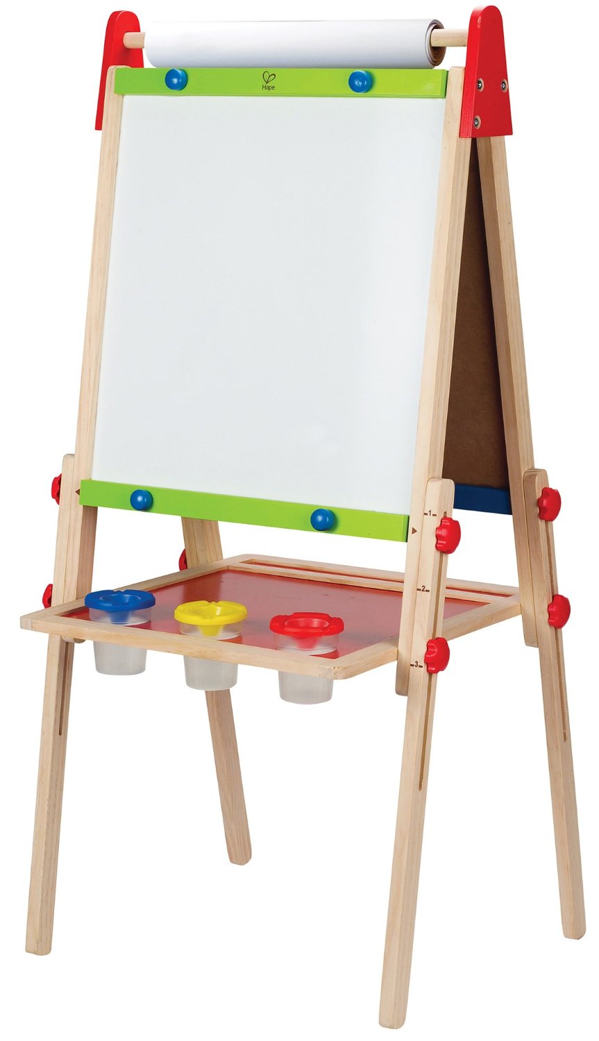 Art Easel for Kids-115 Accessories Kids Wooden Easel, Adjustable Double  Sided Magnetic Dry Erase Board & Chalkboard Paper Roll Kids Easel, 3-in-1