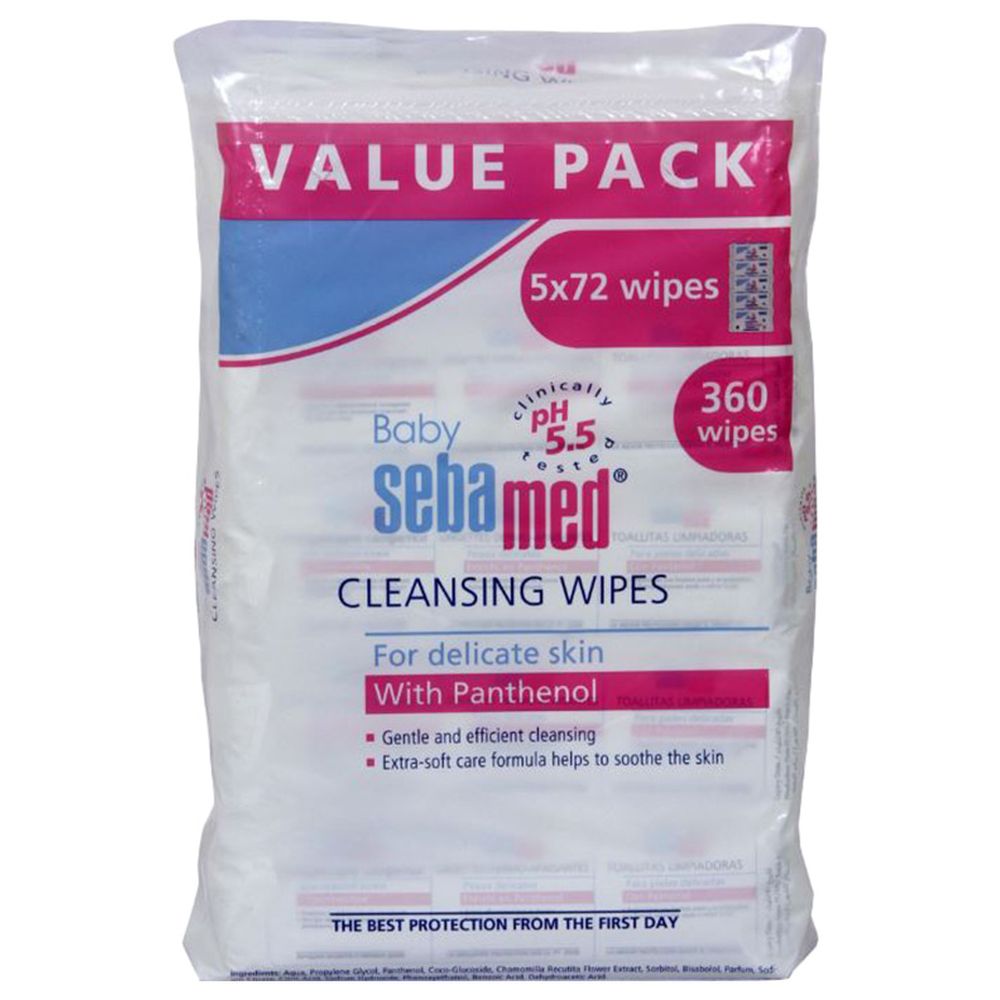 Sebamed baby wet wipes (5 x 72)