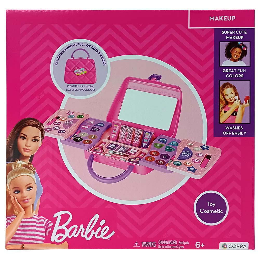 Barbie - 5 Decks Sliding Handbag With Makeup Set
