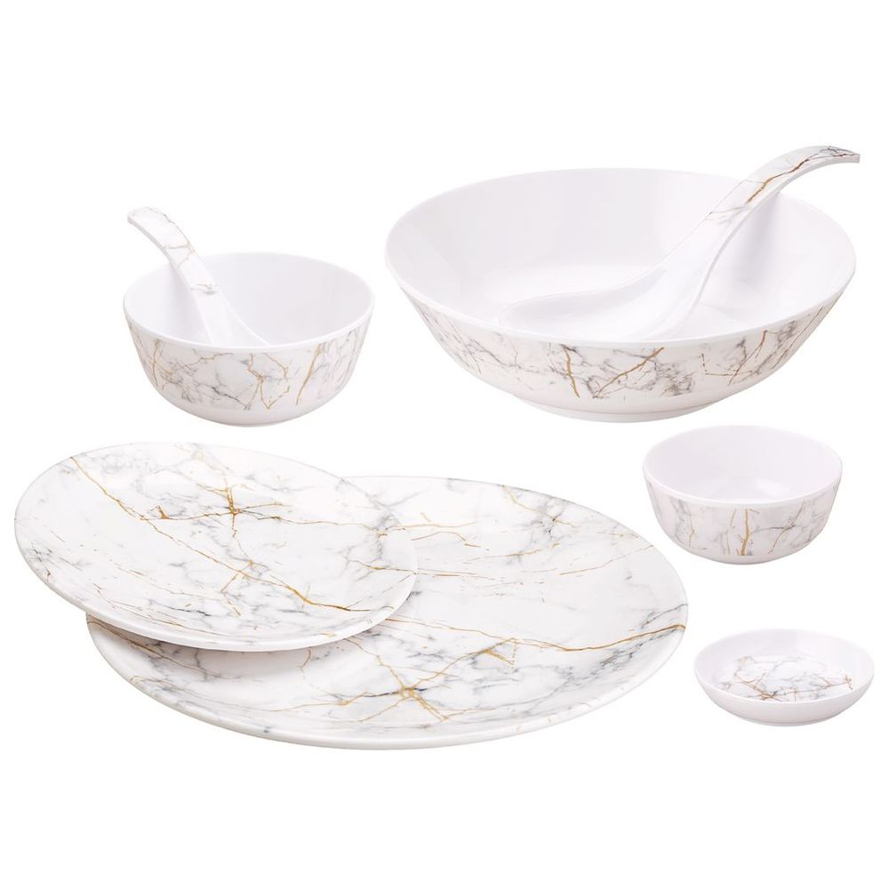 Buy Dinewell Melamine Ultra Dinner Set White 30 Pcs Online