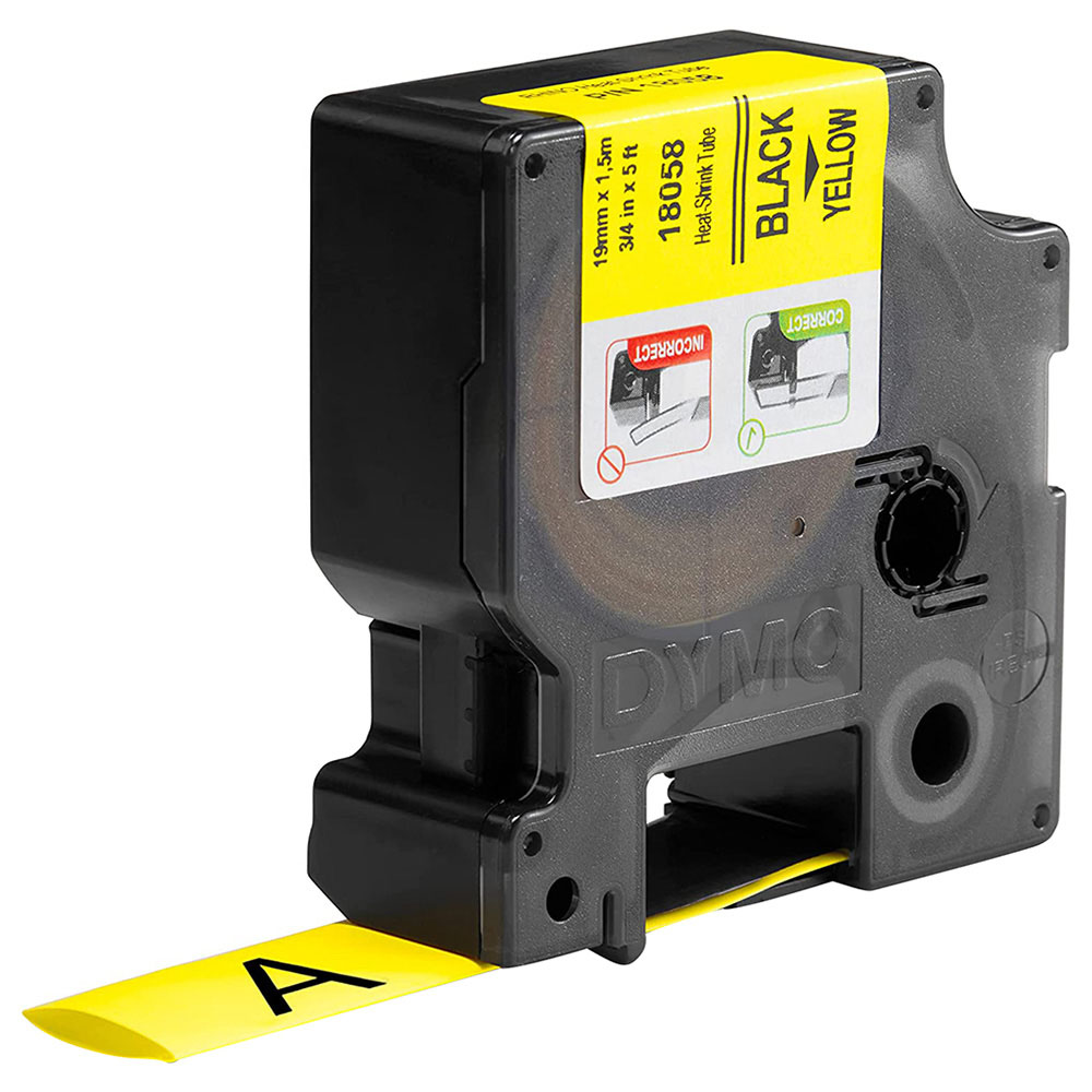 Dymo Industrial Heat Shrink Tubes Yellow