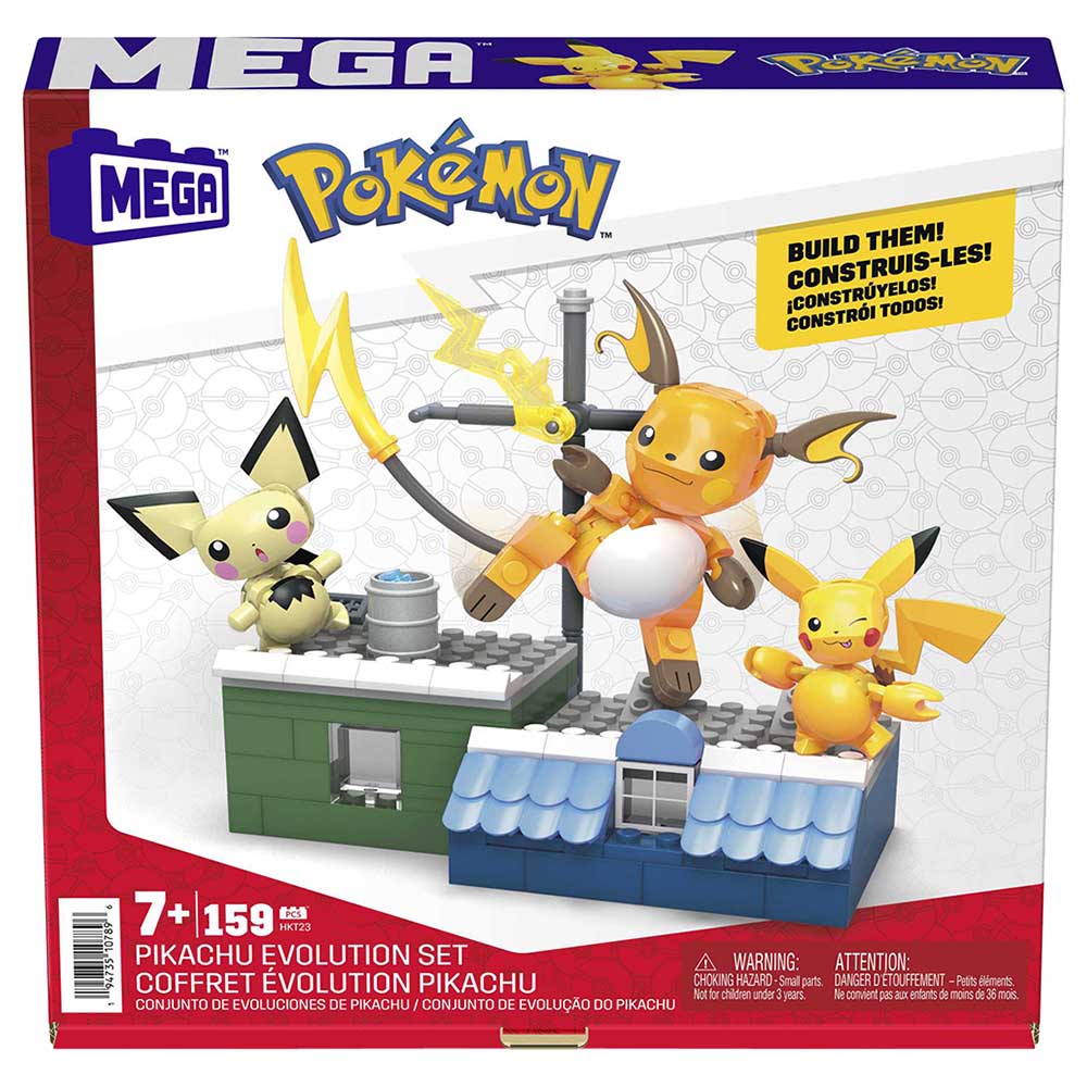 Mattel Games Mega Pokemon Pikachu Evolution Set 159pcs