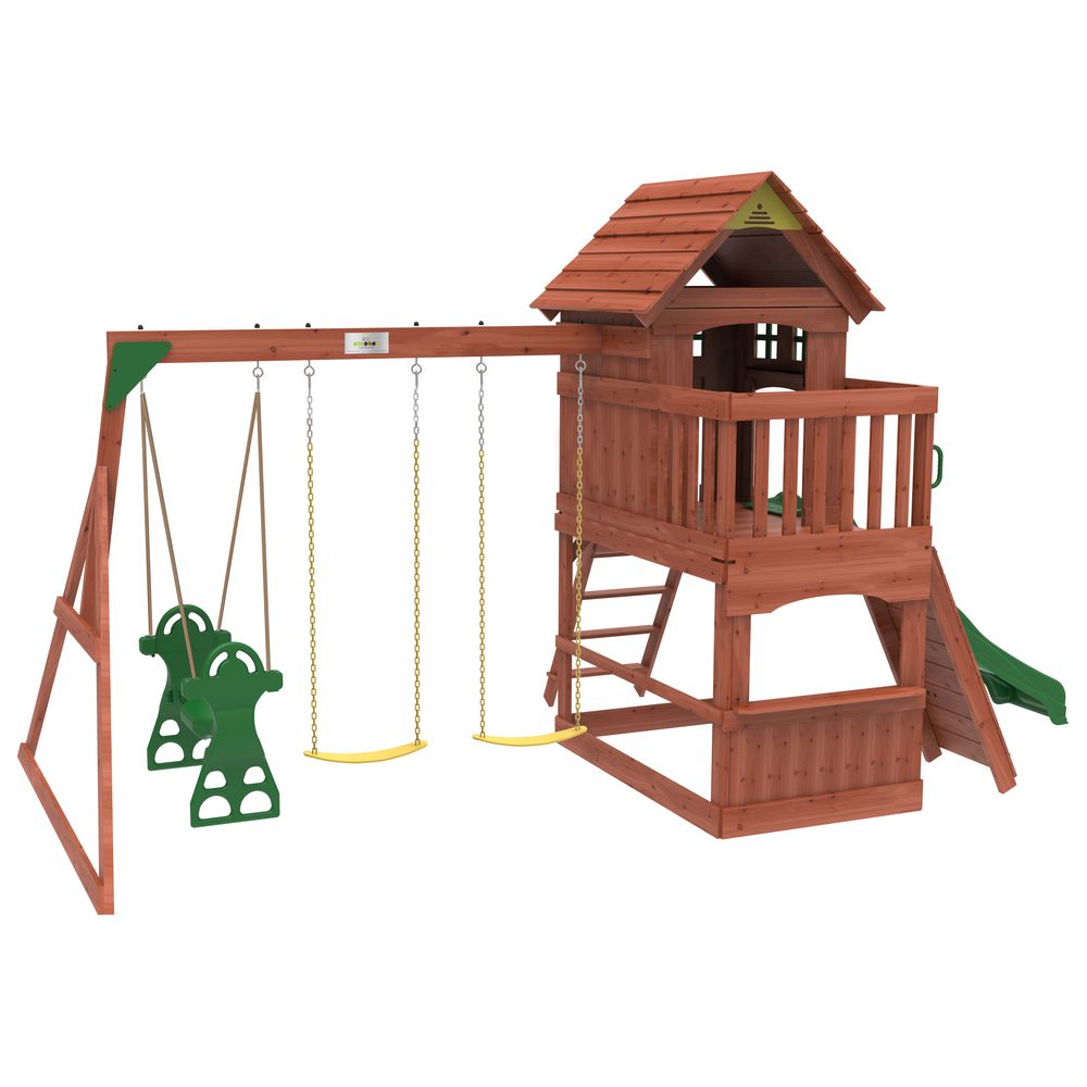 Kidkraft Paramount Wooden Playset Cedar Summit Paramount Swing Set