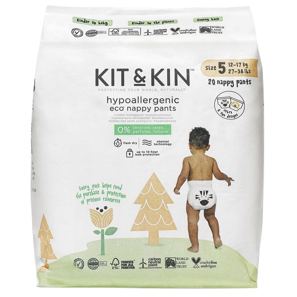 Buy Kit & Kin - Eco Pull Up Diapers Size 5 Junior 12-17kg - 20pcs ...