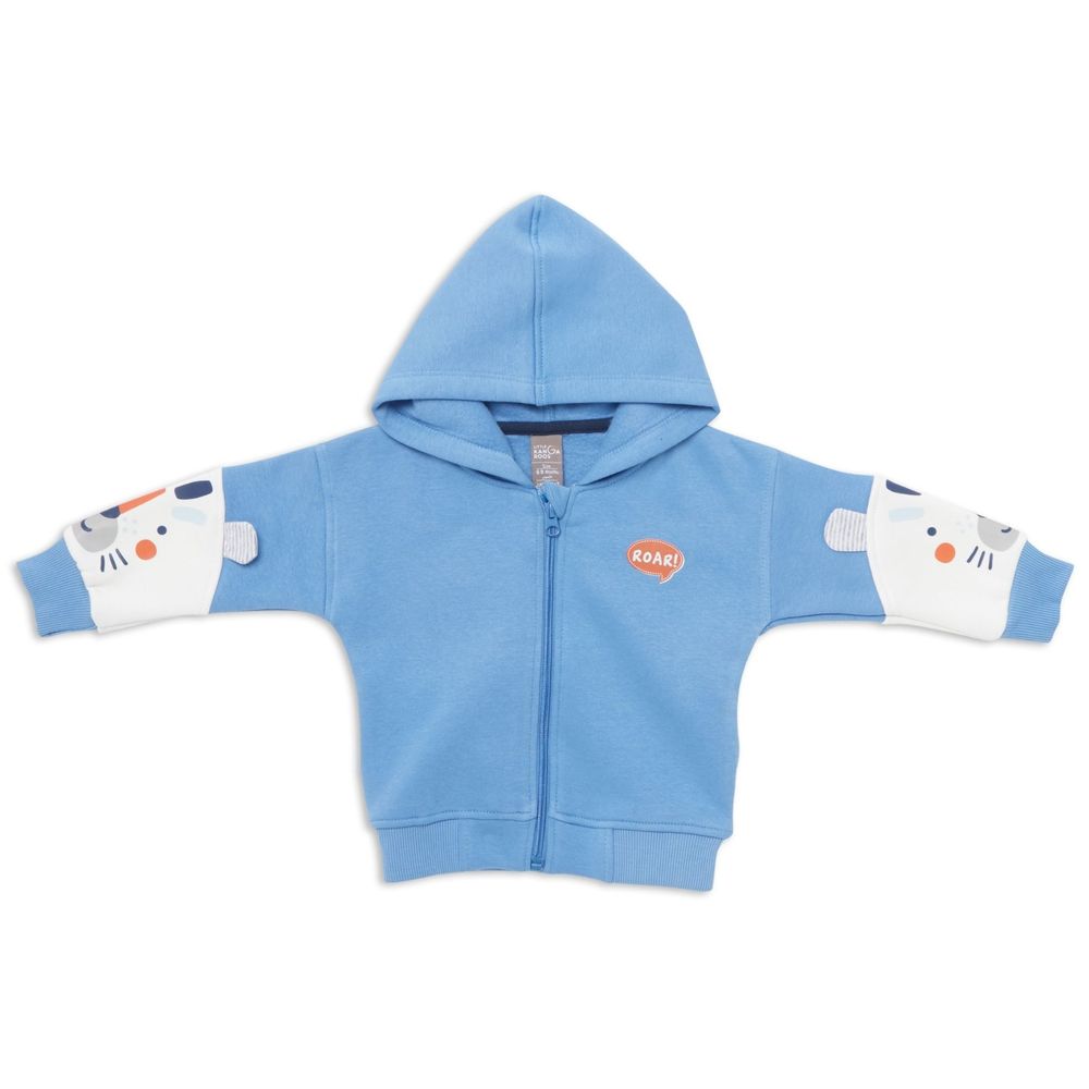 Buy Little Kangaroos Printed Hoodie Jacket Air Force Blue in