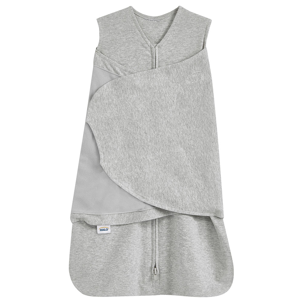 Halo 100 Cotton Sleep sack Swaddle Heather Grey 0 3M